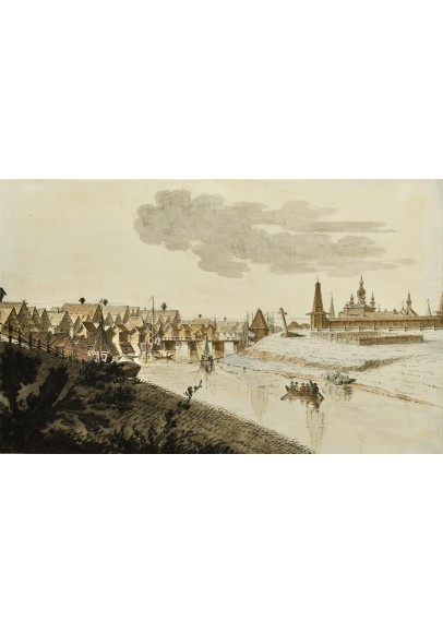 Воронихин Андрей Никифорович  (1759-1814). Серия рисунков связана с путешествием юного графа Павла Александровича Строганова (1774-1817) с Шарлем-Жильбером Роммом и А.Н. Воронихиным к Белому морю и на Соловки.