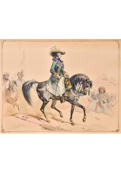 Жан Виктор Адам (1801-1867). «Екатерина Великая на конной прогулке».