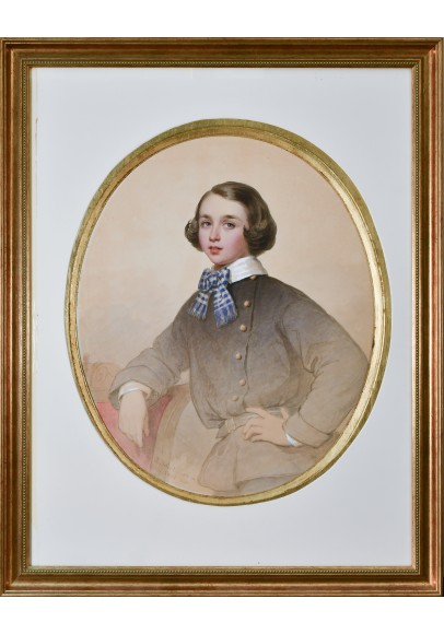 Беллоли Андрей Францевич (1820-1881). «Портрет Ричарда Амоса Болла (1845-1925)». 