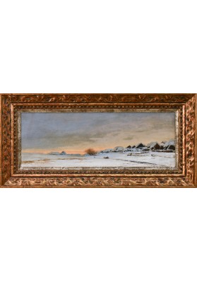 Дубовской Николай Никанорович (1859-1918). «Зима. Деревня. Закат».