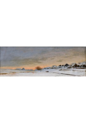 Дубовской Николай Никанорович (1859-1918). «Зима. Деревня. Закат».