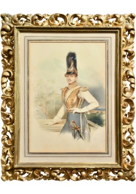 Клюндер (Клиндер) Александр Иванович (1802-1874). «Портрет военного в кирасе».