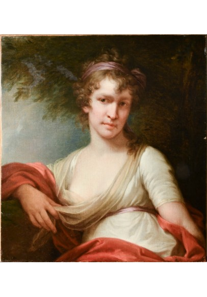 Лампи (Lampi) Старший Иоганн Баптист (1751-1830). «Портрет дамы с красной шалью».