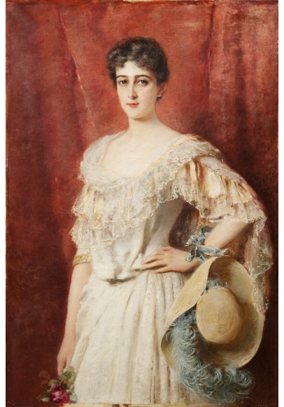 Маковский Константин Егорович (1839-1915).  «Портрет Марии Марты Ойcтрах (1866-1902)».