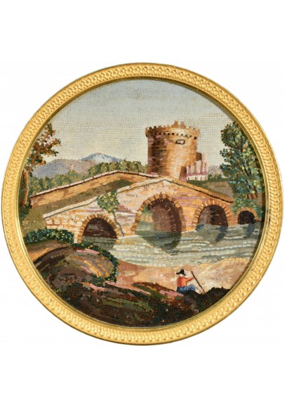 Римская мозаика «Пейзаж с башней».