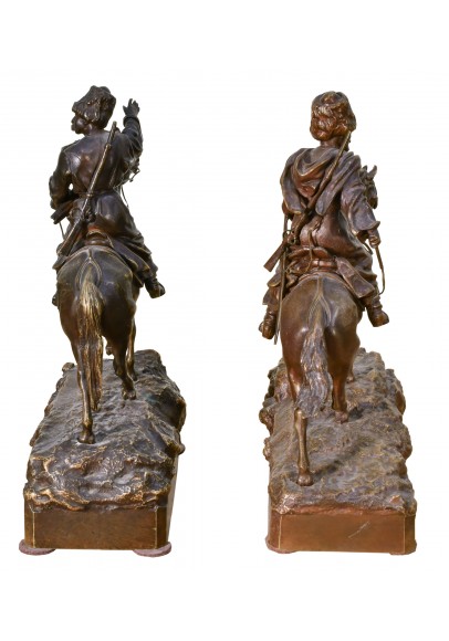 Грачев Василий Яковлевич (1831-1905). Парные статуэтки «Горцы».