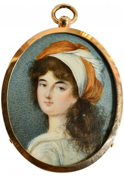 Строли (Стролей, Стролинг) Петер Эдуард (1768- после 1826). «Миниатюрный портрет неизвестной».